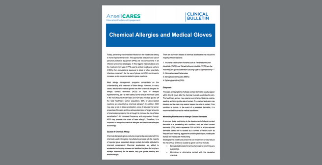 Chemical Allergies and Medical Gloves