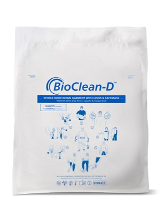BioClean-D™ Drop-down Sterile Coverall with Hood S-BDSH